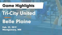 Tri-City United  vs Belle Plaine  Game Highlights - Feb. 22, 2019