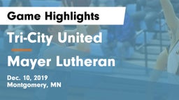 Tri-City United  vs Mayer Lutheran  Game Highlights - Dec. 10, 2019