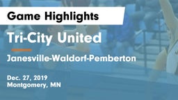Tri-City United  vs Janesville-Waldorf-Pemberton  Game Highlights - Dec. 27, 2019