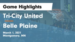 Tri-City United  vs Belle Plaine  Game Highlights - March 1, 2021