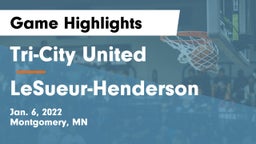 Tri-City United  vs LeSueur-Henderson  Game Highlights - Jan. 6, 2022