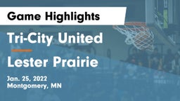 Tri-City United  vs Lester Prairie  Game Highlights - Jan. 25, 2022