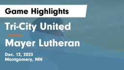 Tri-City United  vs Mayer Lutheran  Game Highlights - Dec. 12, 2023