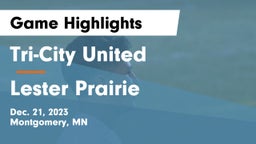 Tri-City United  vs Lester Prairie  Game Highlights - Dec. 21, 2023
