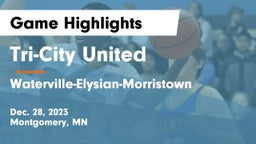 Tri-City United  vs Waterville-Elysian-Morristown  Game Highlights - Dec. 28, 2023