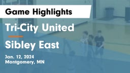 Tri-City United  vs Sibley East  Game Highlights - Jan. 12, 2024