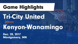 Tri-City United  vs Kenyon-Wanamingo Game Highlights - Dec. 28, 2017