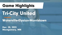 Tri-City United  vs Waterville-Elysian-Morristown  Game Highlights - Dec. 28, 2023