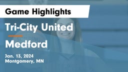 Tri-City United  vs Medford  Game Highlights - Jan. 13, 2024