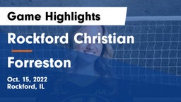 Rockford Christian  vs Forreston  Game Highlights - Oct. 15, 2022