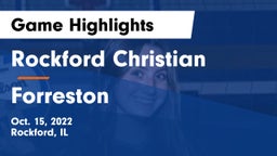 Rockford Christian  vs Forreston  Game Highlights - Oct. 15, 2022