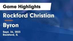 Rockford Christian  vs Byron  Game Highlights - Sept. 26, 2023