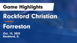 Rockford Christian  vs Forreston  Game Highlights - Oct. 13, 2023