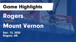 Rogers  vs Mount Vernon Game Highlights - Dec. 12, 2020