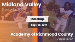 Matchup: Midland Valley High vs. Academy of Richmond County  2019