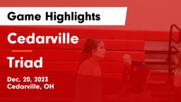 Cedarville  vs Triad  Game Highlights - Dec. 20, 2023