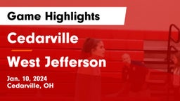 Cedarville  vs West Jefferson  Game Highlights - Jan. 10, 2024