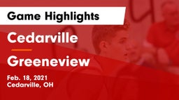 Cedarville  vs Greeneview  Game Highlights - Feb. 18, 2021