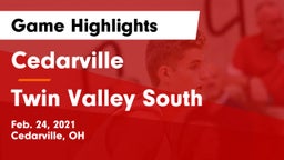 Cedarville  vs Twin Valley South  Game Highlights - Feb. 24, 2021