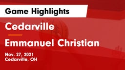 Cedarville  vs Emmanuel Christian Game Highlights - Nov. 27, 2021