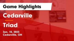 Cedarville  vs Triad  Game Highlights - Jan. 10, 2023