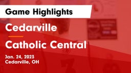 Cedarville  vs Catholic Central  Game Highlights - Jan. 24, 2023