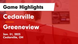 Cedarville  vs Greeneview  Game Highlights - Jan. 31, 2023