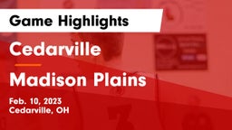 Cedarville  vs Madison Plains  Game Highlights - Feb. 10, 2023