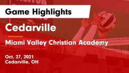 Cedarville  vs Miami Valley Christian Academy Game Highlights - Oct. 27, 2021