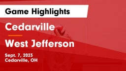 Cedarville  vs West Jefferson  Game Highlights - Sept. 7, 2023