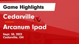 Cedarville  vs Arcanum Ipad Game Highlights - Sept. 30, 2023