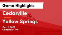 Cedarville  vs Yellow Springs Game Highlights - Oct. 9, 2023
