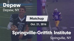 Matchup: Depew  vs. Springville-Griffith Institute  2016