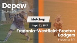 Matchup: Depew  vs. Fredonia-Westfield-Brocton Badgers 2017