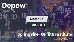 Matchup: Depew  vs. Springville-Griffith Institute  2018