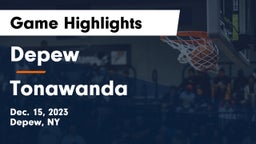 Depew  vs Tonawanda  Game Highlights - Dec. 15, 2023