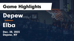 Depew  vs Elba  Game Highlights - Dec. 28, 2023