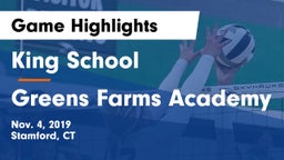 King School vs Greens Farms Academy Game Highlights - Nov. 4, 2019