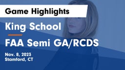 King School vs FAA Semi GA/RCDS Game Highlights - Nov. 8, 2023