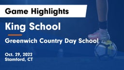 King School vs Greenwich Country Day School Game Highlights - Oct. 29, 2022