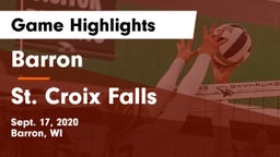 Barron  vs St. Croix Falls  Game Highlights - Sept. 17, 2020