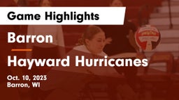 Barron  vs Hayward Hurricanes  Game Highlights - Oct. 10, 2023