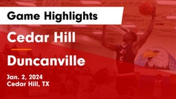 Cedar Hill  vs Duncanville  Game Highlights - Jan. 2, 2024