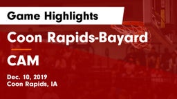 Coon Rapids-Bayard  vs CAM  Game Highlights - Dec. 10, 2019