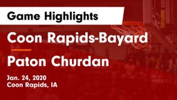 Coon Rapids-Bayard  vs Paton Churdan Game Highlights - Jan. 24, 2020