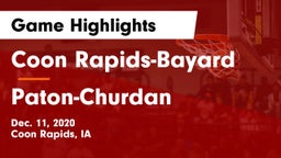 Coon Rapids-Bayard  vs Paton-Churdan  Game Highlights - Dec. 11, 2020
