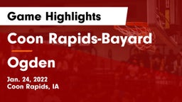 Coon Rapids-Bayard  vs Ogden  Game Highlights - Jan. 24, 2022