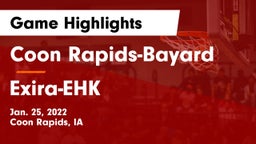Coon Rapids-Bayard  vs Exira-EHK  Game Highlights - Jan. 25, 2022