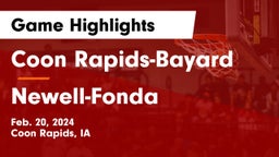 Coon Rapids-Bayard  vs Newell-Fonda  Game Highlights - Feb. 20, 2024
