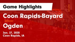 Coon Rapids-Bayard  vs Ogden  Game Highlights - Jan. 27, 2020